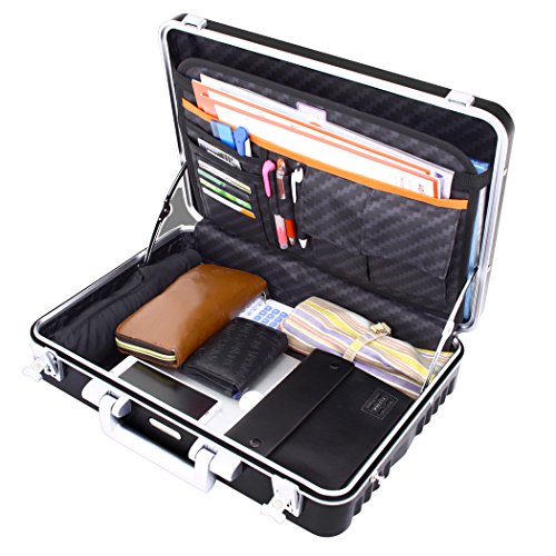 Enkloze X Carbon Briefcase 17" 100% PC TSA Approved Zipperless (Matte Black)