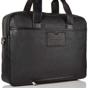 Tommy Hilfiger mens Tommy Hilfiger Leo Briefcase, Black, OS US