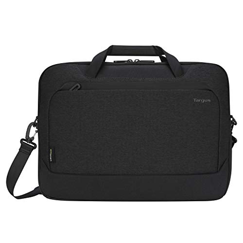 Targus Cypress Briefcase with EcoSmart for Business Traveler and School with 2-Compartments, Padded Shoulder Strap, Protective Slipcase Sleeve fits 15.6-Inch Laptop, Black (TBT926GL)