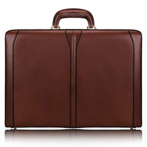 mcklein turner, leather 4.5″ expandable laptop/computer & tablet business briefcase attaché bag, men women laptop briefcase, laptop compartment bag, tablet pocket bag, business bags, travel cases