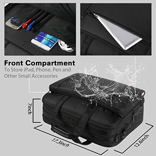 17 Inch Laptop Bag, Large Business Briefcase for Men Women, Taygeer Travel Laptop Case Shoulder Bag, Waterproof Expandable Computer Messenger Bag, Durable Carrying Case Fits 17 in Laptop and Notebook