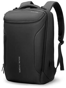 muzee business backpack,waterproof bag for travel flight fits 17.3inch laptop with usb charging plug