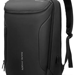 Muzee Business Backpack,Waterproof bag for Travel Flight Fits 17.3Inch Laptop With USB Charging Plug