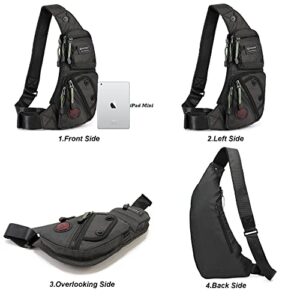 Nicgid Sling Bag Chest Shoulder Backpack Fanny Pack Crossbody Bags for Men(Black)