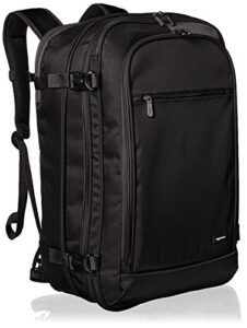 amazon basics carry-on travel backpack – black