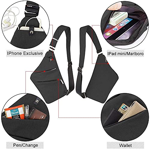 OSOCE Anti-Theft Waterproof Shoulder Backpack Sling Chest Crossbody Bag Cover Pack Rucksack Bicycle Sport