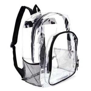 heavy duty transparent clear backpack see through backpacks for school,sports,work,stadium,security travel,college