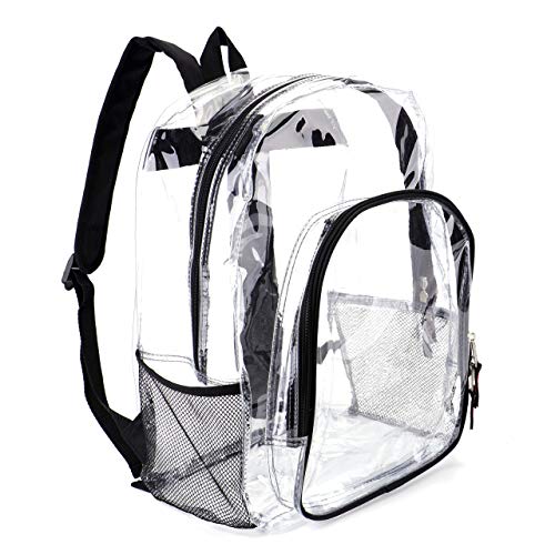 Heavy Duty Transparent Clear Backpack See Through Backpacks for School,Sports,Work,Stadium,Security Travel,College