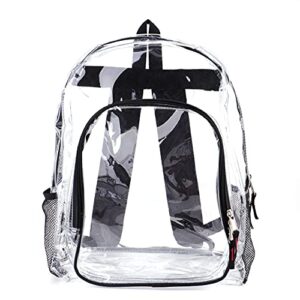 Heavy Duty Transparent Clear Backpack See Through Backpacks for School,Sports,Work,Stadium,Security Travel,College