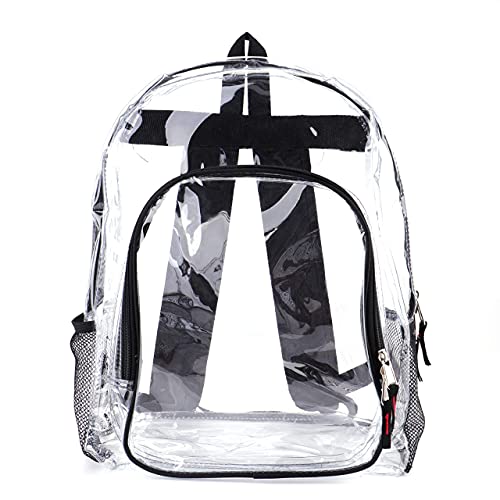 Heavy Duty Transparent Clear Backpack See Through Backpacks for School,Sports,Work,Stadium,Security Travel,College