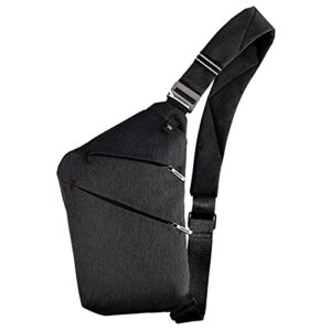 vadoo sling bag – anti-theft crossbody shoulder bag for men and women (black)