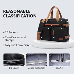 MOLNIA 3 in 1 Laptop Backpack, 17.3 inch Computer Bags for Men, Laptop Backpack for Men, for Travel Bussiness School Men Women, Black