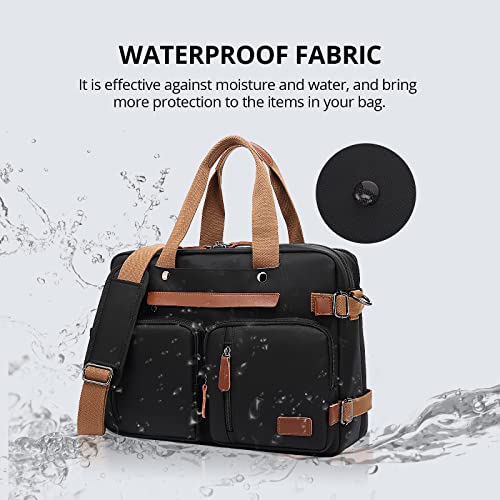 MOLNIA 3 in 1 Laptop Backpack, 17.3 inch Computer Bags for Men, Laptop Backpack for Men, for Travel Bussiness School Men Women, Black