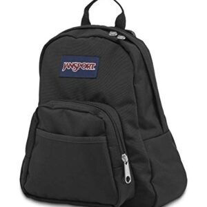 JanSport Half Pint Mini Backpack for Women, Men, Girls, Boys, Black, 10.2 L - Durable Mini Bag Purse with Adjustable Shoulder Straps, Single Main Compartment, Zippered Stash Pocket