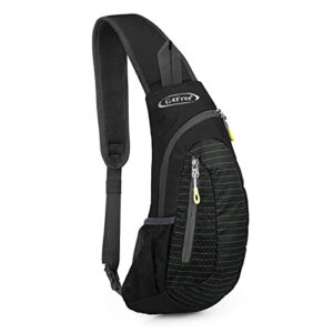 g4free sling bags men shoulder backpack small cross body chest sling backpack (black)