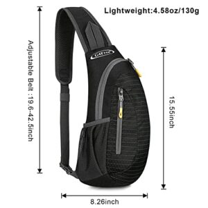 G4Free Sling Bags Men Shoulder Backpack Small Cross Body Chest Sling Backpack (Black)