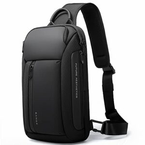 bange sling bag, waterproof men’s chest bag shoulder bags crossbody sling backpack for men… (7566black)…