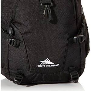 High Sierra Loop-Backpack, School, Travel, or Work Bookbag with tablet-sleeve, Black, One Size