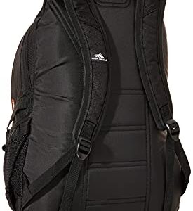 High Sierra Loop-Backpack, School, Travel, or Work Bookbag with tablet-sleeve, Black, One Size