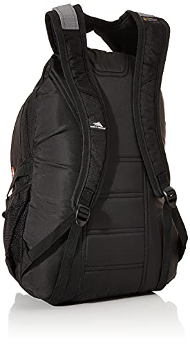 High Sierra Loop-Backpack, School, Travel, or Work Bookbag with tablet-sleeve, Black, One Size