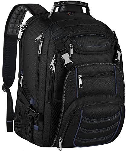 18.4 Inch Laptop Backpack, Extra Large Travel Backpack with USB Charger Port for Men Women, 60L Big Capacity Heavy Duty Computer Bag TSA Friendly RFID Anti Theft Pocket Durable College School Bookbag