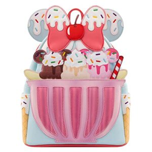 loungefly disney backpacks: minnie mouse sweet treats backpack, amazon exclusive