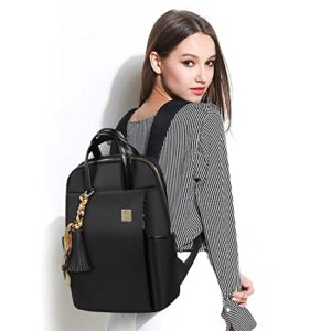 Laptop Backpack Purse 14 to 15.6 Inch 16 for Women Mini Small Computer Case Business Work Commuter Teacher Girl Cute College Fashion Carry on Airplane Travel Essentials Accessories Black Laptop Bag