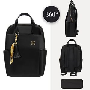 Laptop Backpack Purse 14 to 15.6 Inch 16 for Women Mini Small Computer Case Business Work Commuter Teacher Girl Cute College Fashion Carry on Airplane Travel Essentials Accessories Black Laptop Bag