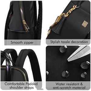 Laptop Backpack Purse 14 to 15.6 Inch 16 for Women Mini Small Computer Case Business Work Commuter Teacher Girl Cute College Fashion Carry on Airplane Travel Essentials Accessories Black Laptop Bag