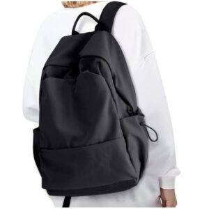school backpack black bookbag waterproof college high school bags for boys girls lightweight travel rucksack casual daypack laptop backpacks for men women