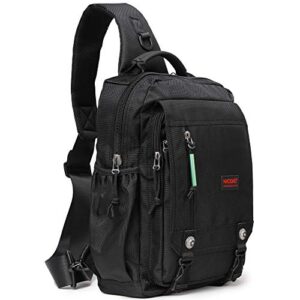 sling bags chest shoulder backpacks, 14.1-inch laptop backpack crossbody messenger bag travel outdoor men women