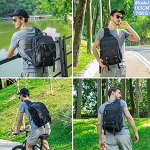 Sling Bags Chest Shoulder Backpacks, 14.1-Inch Laptop Backpack Crossbody Messenger Bag Travel Outdoor Men Women