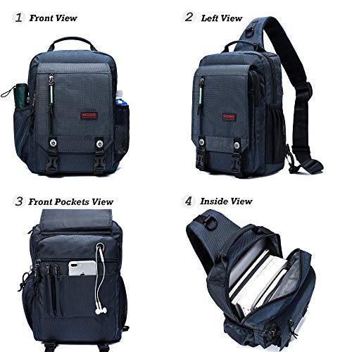 Sling Bags Chest Shoulder Backpacks, 14.1-Inch Laptop Backpack Crossbody Messenger Bag Travel Outdoor Men Women