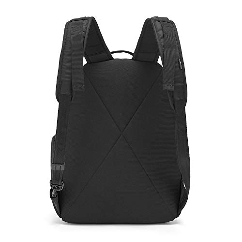 Pacsafe Metrosafe LS350 15 Liter Anti Theft Laptop Daypack / Backpack - with Padded 13" Laptop Sleeve, Adjustable Shoulder Straps, Patented Security Technology, Black