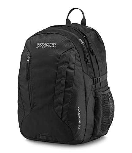 JanSport Agave Hiking Backpack - 32 Liter Daypack with Universal 3L Hydration System or 15 Inch Laptop Sleeve, Black