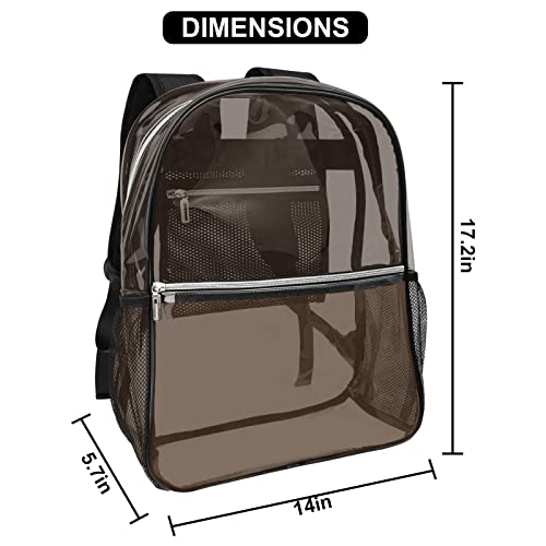 Neurora Clear Backpack Heavy Duty TPU Transparent Backpack for School,Sports,Work,Security Travel,College.