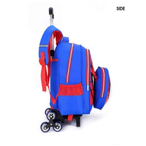 GLOOMALL Cartoon Six Wheels Trolley Case School Bags Boy Oxford Cloth Vacation Backpack