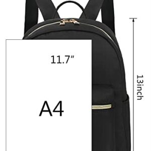 Mini Backpack Girls Womens Fashion Small Backpack Purse Mini Bookbag for Teens Adult Kids School Travel Daypack Black