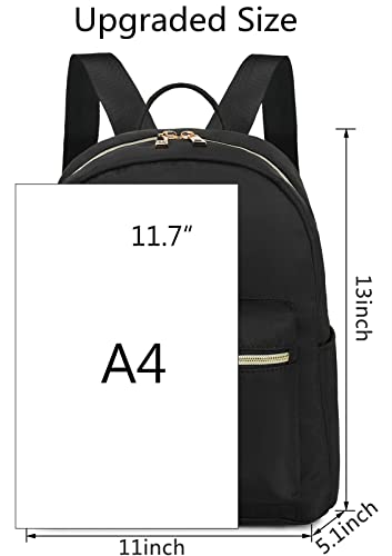 Mini Backpack Girls Womens Fashion Small Backpack Purse Mini Bookbag for Teens Adult Kids School Travel Daypack Black