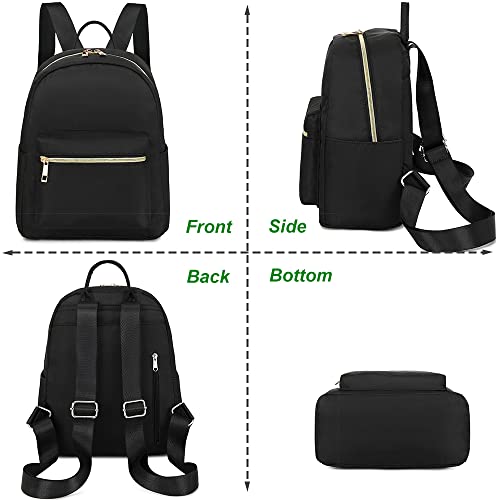 Mini Backpack Girls Womens Fashion Small Backpack Purse Mini Bookbag for Teens Adult Kids School Travel Daypack Black