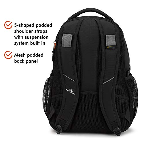 High Sierra Swerve Laptop Backpack, Black, One Size