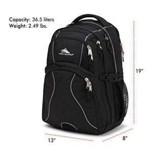 High Sierra Swerve Laptop Backpack, Black, One Size