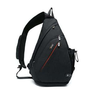 tudequ sling bag crossbody sling backpack with usb charging port, water resistant shoulder bag outdoor travel hiking daypack with wet pocket men women