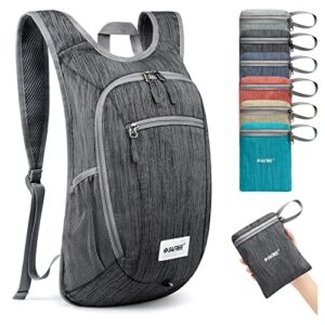 g4free 10l hiking backpack lightweight packable hiking daypack small travel outdoor foldable shoulder bag(black)