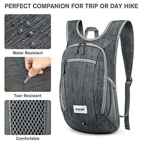 G4Free 10L Hiking Backpack Lightweight Packable Hiking Daypack Small Travel Outdoor Foldable Shoulder Bag(Black)