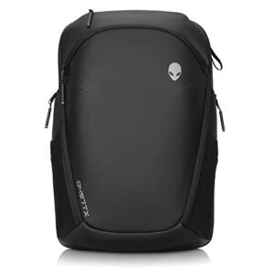 alienware 17-inch laptop horizon travel backpack, weather resistant, shockproof, anti-scratch interior design, tsa-friendly for travel, work, leisure for men and women – galaxy weave black