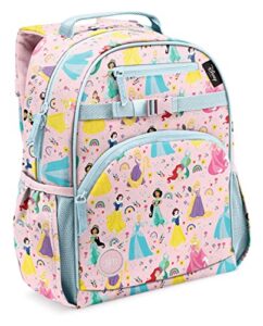 simple modern disney kids backpack for school boys girls | kindergarten elementary toddler backpack | fletcher collection | kids – medium (15″ tall) | princess rainbows