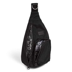 Vera Bradley Women's Recycled Lighten Up Reactive Mini Sling Backpack, Black, One Size