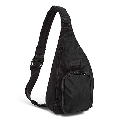 Vera Bradley Women's Recycled Lighten Up Reactive Mini Sling Backpack, Black, One Size
