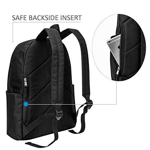 Vorspack Black Backpack College Backpack for Travel Work for Men and Women
